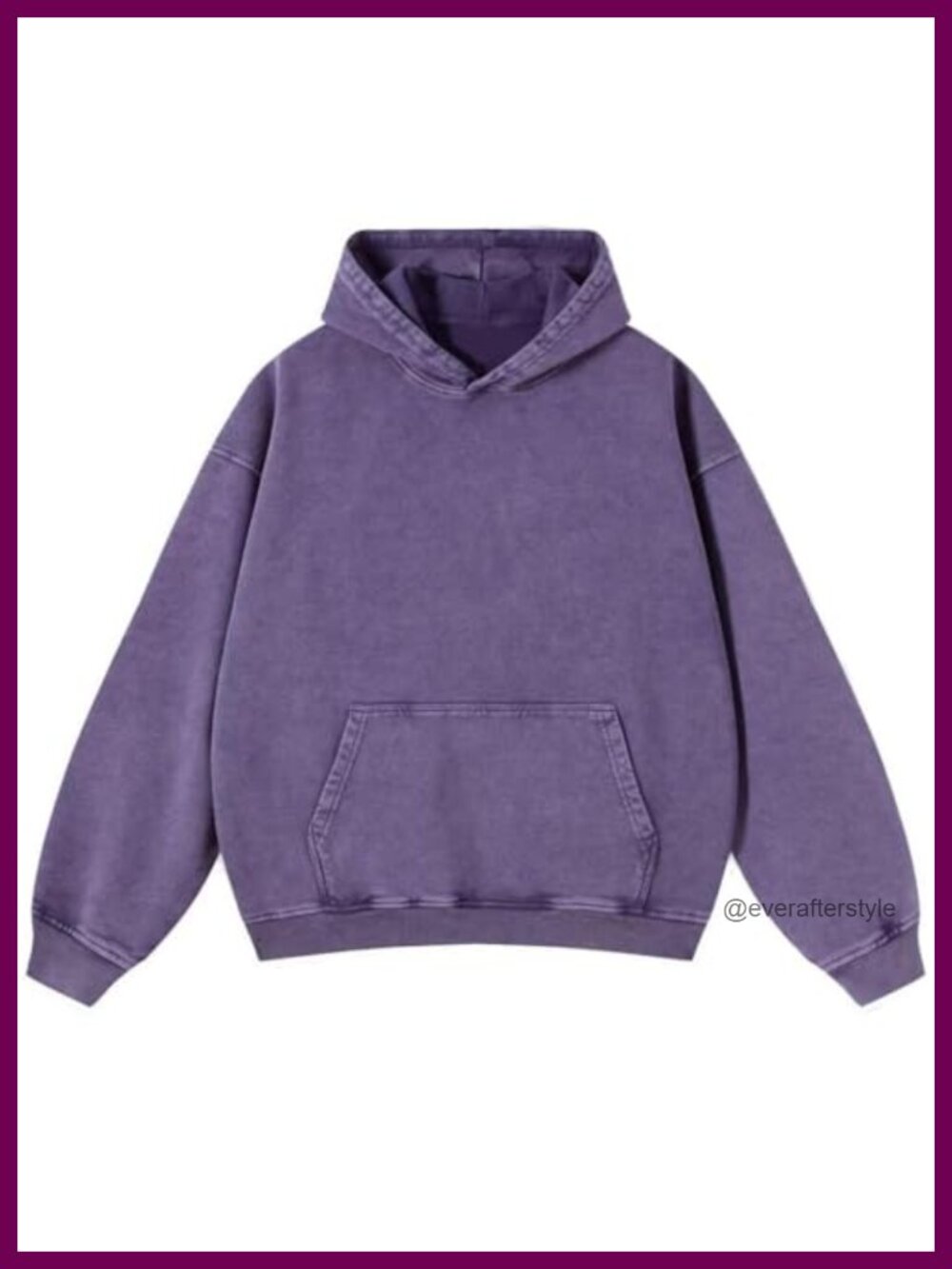 Oversized Acid Wash Hoodie Heavyweight Cotton Unisex Pullover Sweatshirt